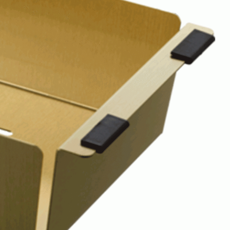 Lavabo skyllekurv, 16x42,5 cm, messing