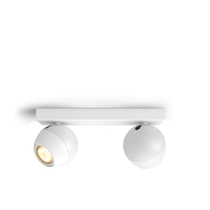 Philips Hue Buckram spotter i tak, 2 spotter, hvit