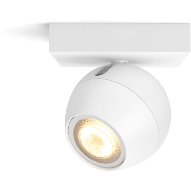 Philips Hue Buckram veggspot, hvit