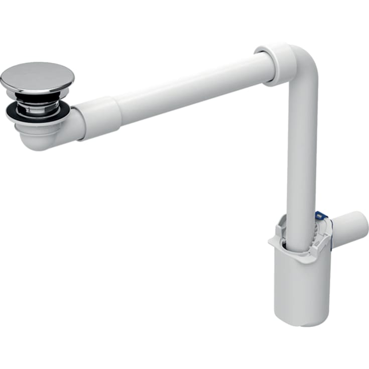 GEBERIT bunnventil 32mm m/vannlås m/plugg messing/plast krom
