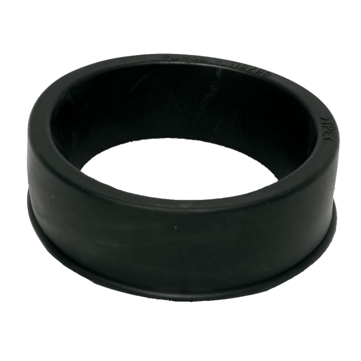 Mansjett i sort TPE for toalett Ø146/90mm.