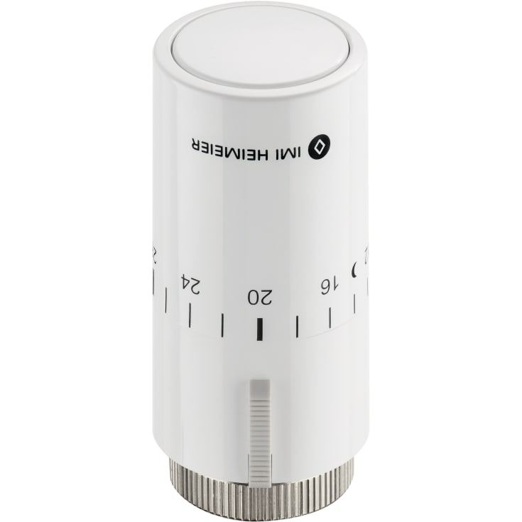 IMI Halo radiatortermostat, M30 ventilkobling, 0–28 °C, hvit