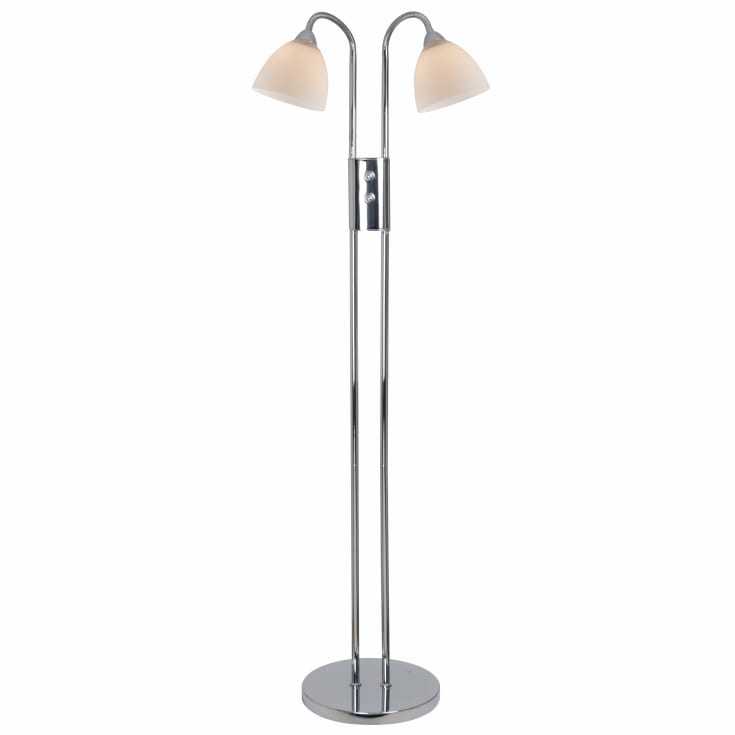 Nordlux Ray golvlampa, dimmer, opal