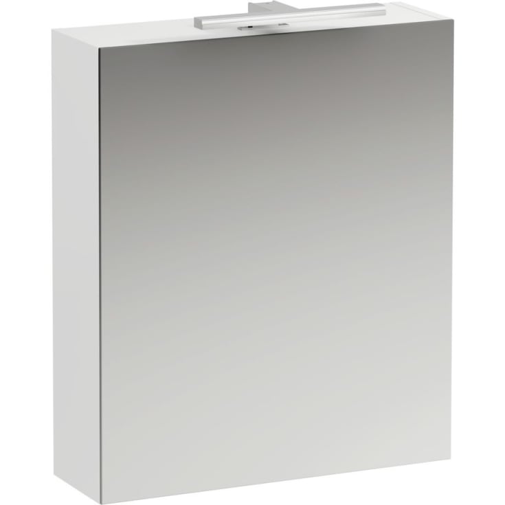 Laufen Base speilskap med lys, 60x70 cm, venstre, matt hvit