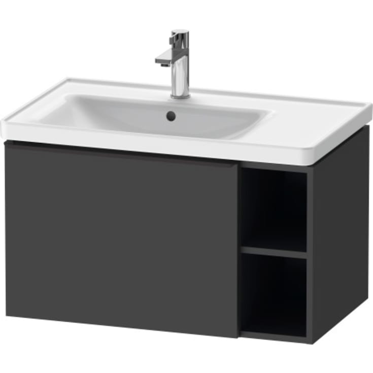 Duravit D-neo vaskeskab med hylde til højre 78,4 x 45,2 cm i mat grafit