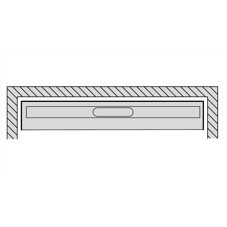 Unidrain 1001 avløpsarmatur, 900 mm, Mellom 2 vegger
