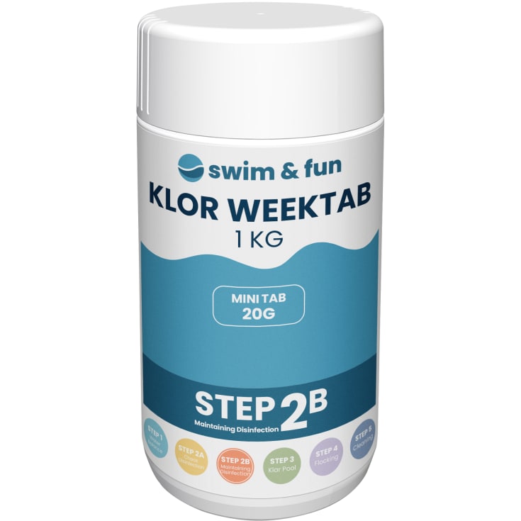 Swim & Fun klor weektab, 20 g tabs, 1 kg