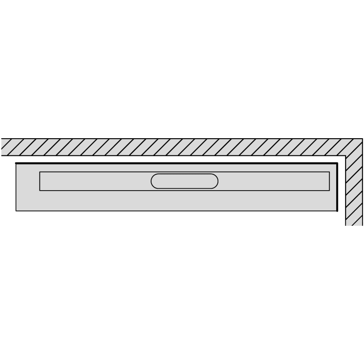 Unidrain 1003 afløbsarmatur, 800 mm, mod højre væg