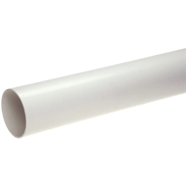 Rør 2 Meter Ø51mm Hvid Plast