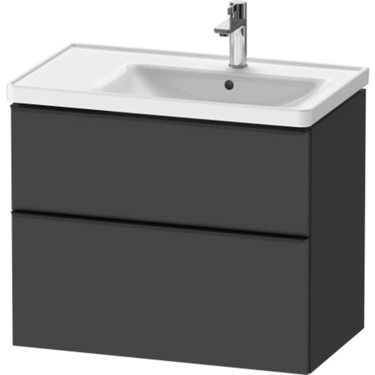 Duravit D-neo vaskeskab for højrevendt vask med 2 skuffer 78,4 x 45,2 cm i mat grafit