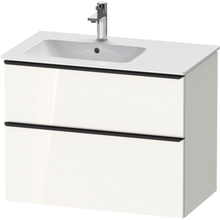 Duravit D-neo vaskeskab for venstrevendt vask med 2 skuffer 81 x 46,2 cm i hvid højglans