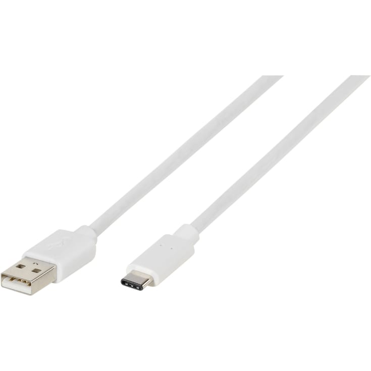 VIVANCO USB-C till USB-A 2.0 kabel 0,5m Vit