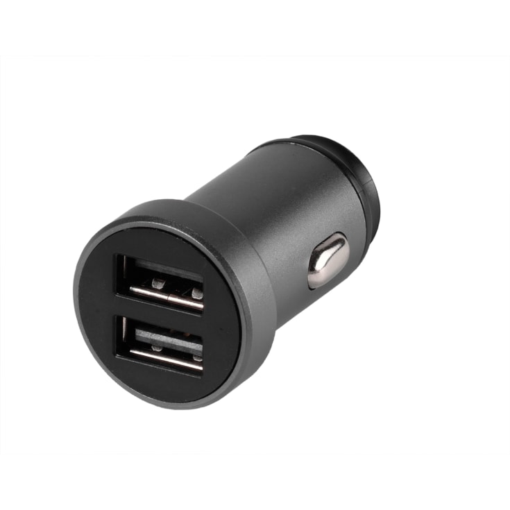 VIVANCO 2xUSB billader 2,4A+2,4A 12V sort