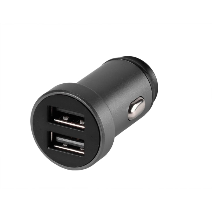 Vivanco biloplader med 2 stk. USB-A 12W, sort