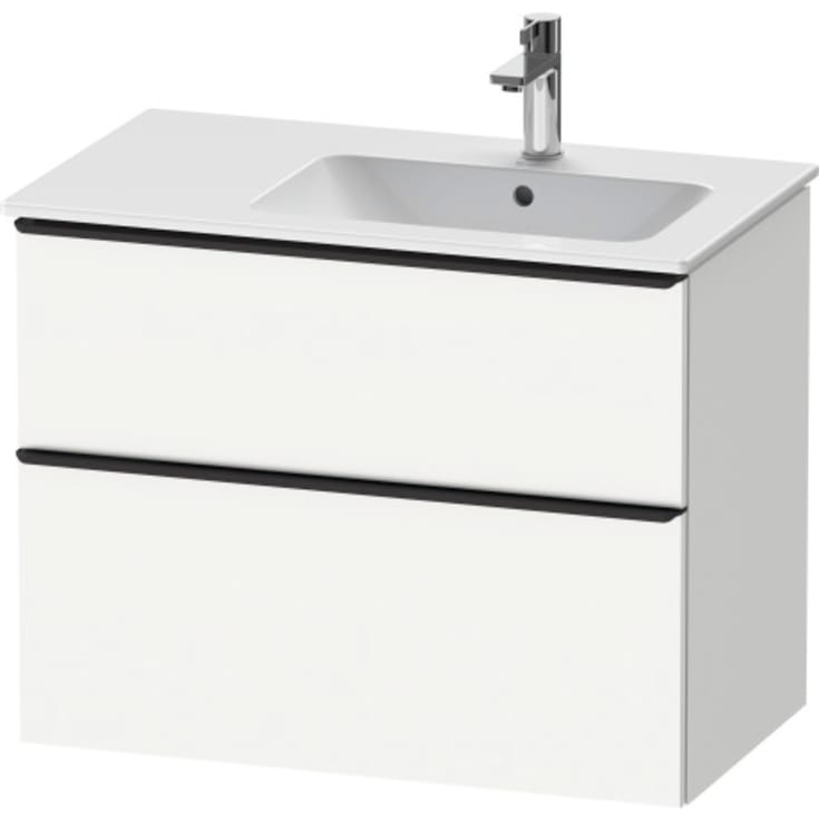 Duravit D-neo vaskeskab for højrevendt vask med 2 skuffer 81 x 46,2 cm i mat hvid