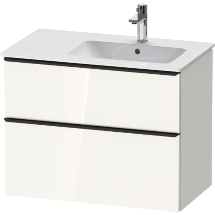 Duravit D-neo vaskeskab for højrevendt vask med 2 skuffer 81 x 46,2 cm i hvid højglans