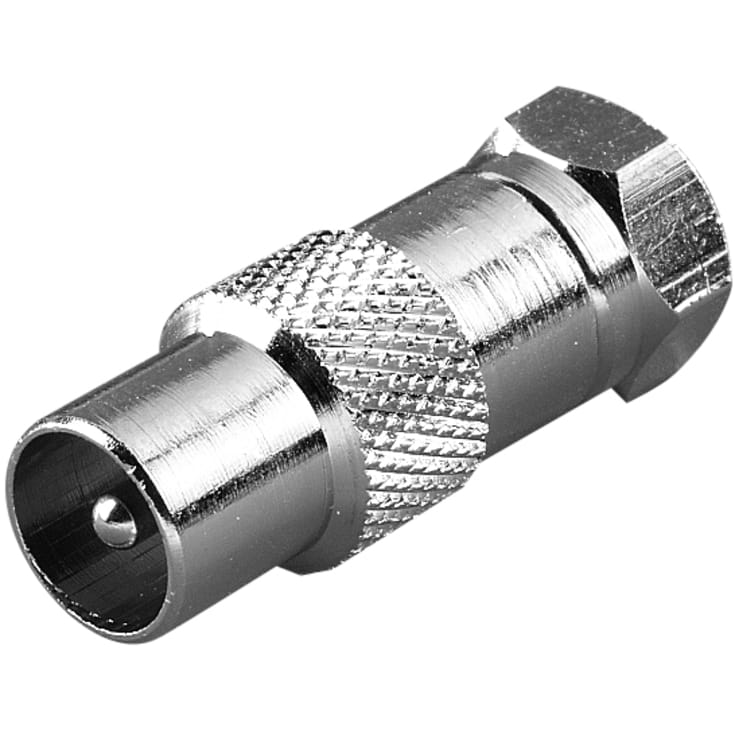 Vivanco f-stik til han-stik adapter