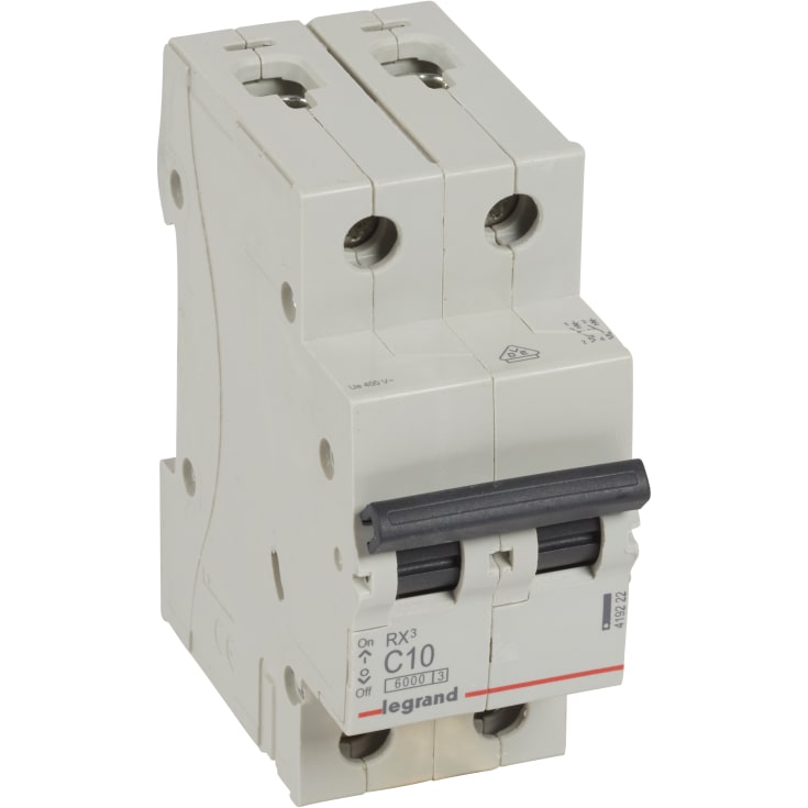 Automatsikring RX3 C 10A 2P, 2M, 6kA