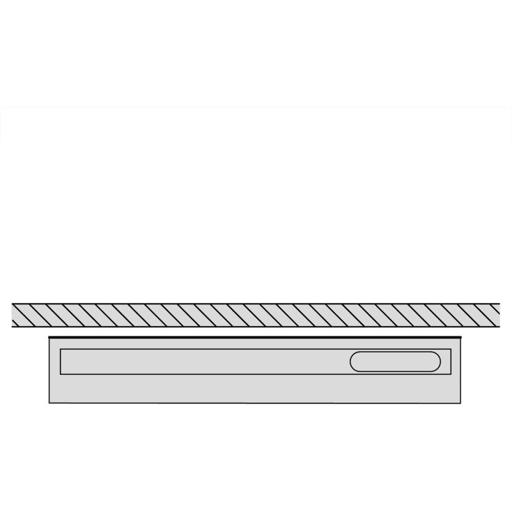 Unidrain 1004 afløbsarmatur, 700 mm, mod bagvæg og sideafløb, højre