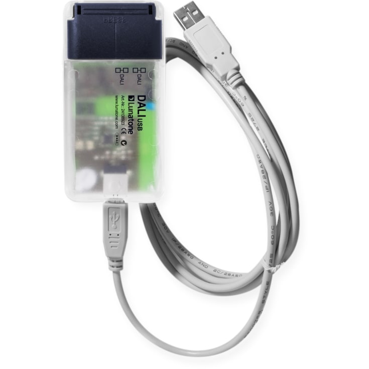 Dali USB interface som anvendes med Dali-softwaren Dali cockpit