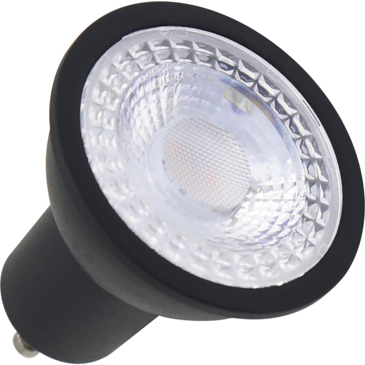 Nordtronic Long Life LED 5W GU10 dimbar spotlampa - mattsvart/3000K