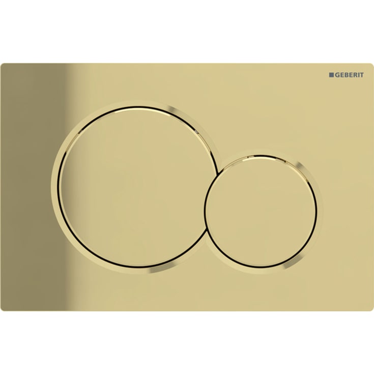 Geberit Sigma 01 Round spolplatta, mässing