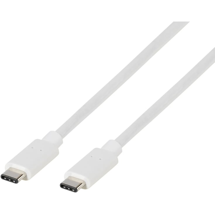 Vivanco ladekabel USB-C til USB-C hvid, 2 meter