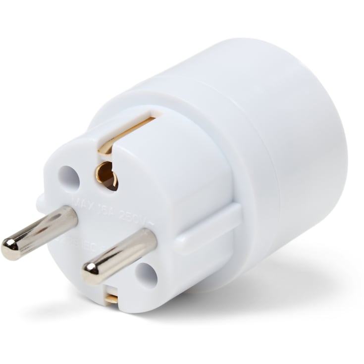 Heatcom hybridstikprop adapter fra schuko til DK