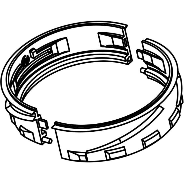 Verktøy for montering av ring for blindsone innebygd spot