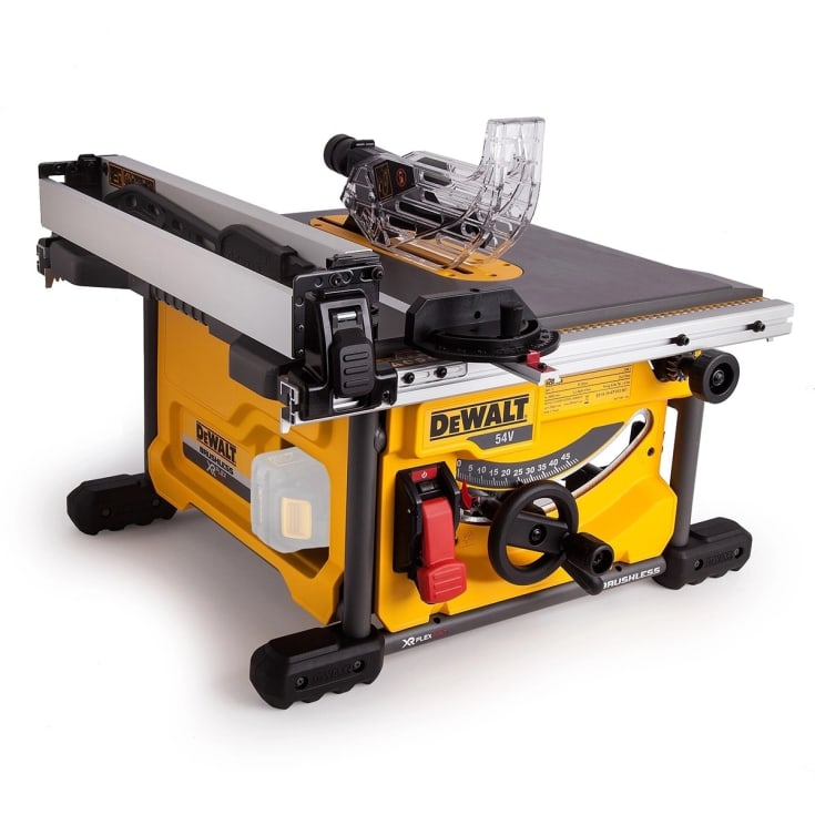 Dewalt XR Flexvolt 54V bordrundsav u. batteri