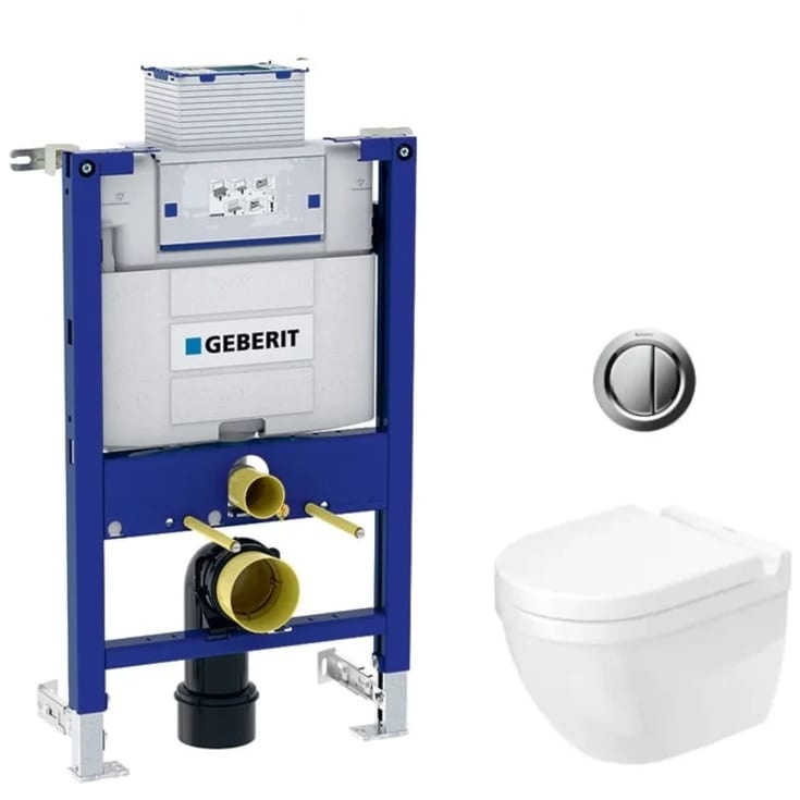 Duravit Starck 3 vägghängt tolattpaket, krom/vit