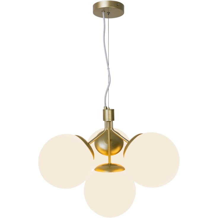 Nordlux Ivona lysekrone, messing, 4 lamper