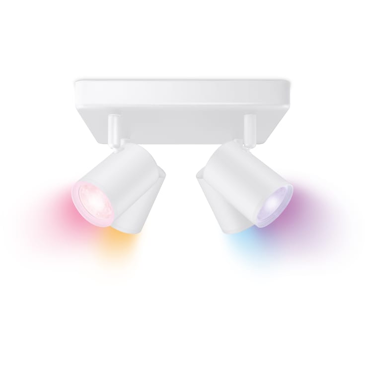 Wiz Imageo rund takspotlight, färgändring + vit, vit