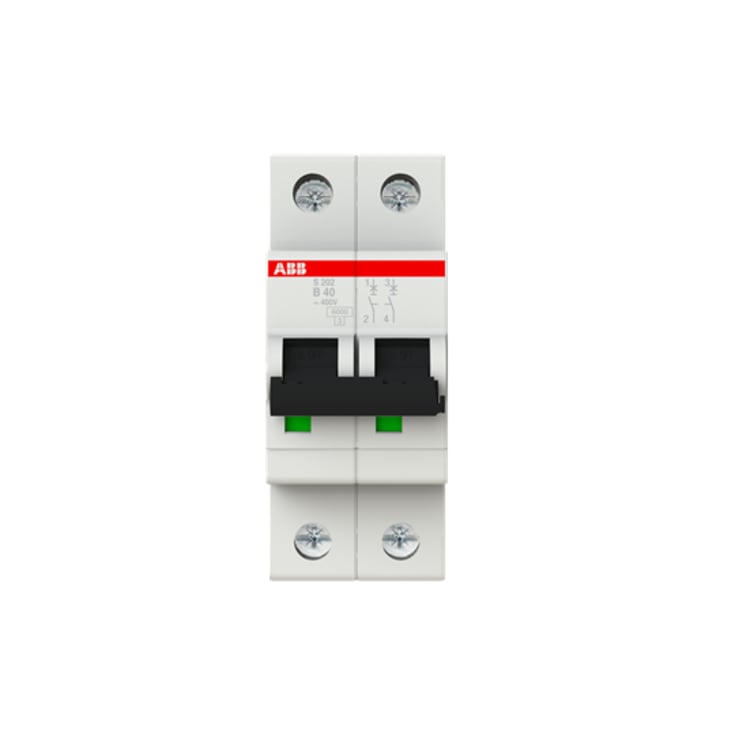 Effektbryter B 40A 2P, 6kA, S202-B40