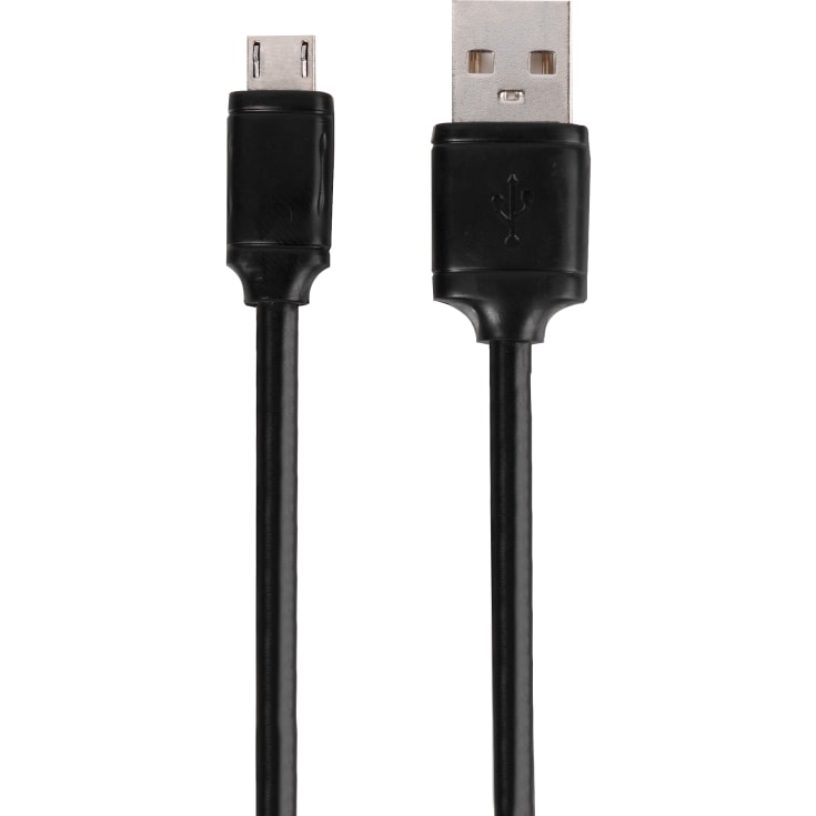 Ladekabel Micro USB / USB-A, 0,5M sort