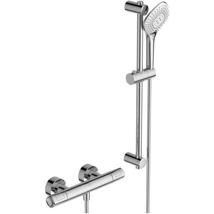 Ideal Standard Ceratherm T100 Idealrain brusesæt, vandbesparende,  krom