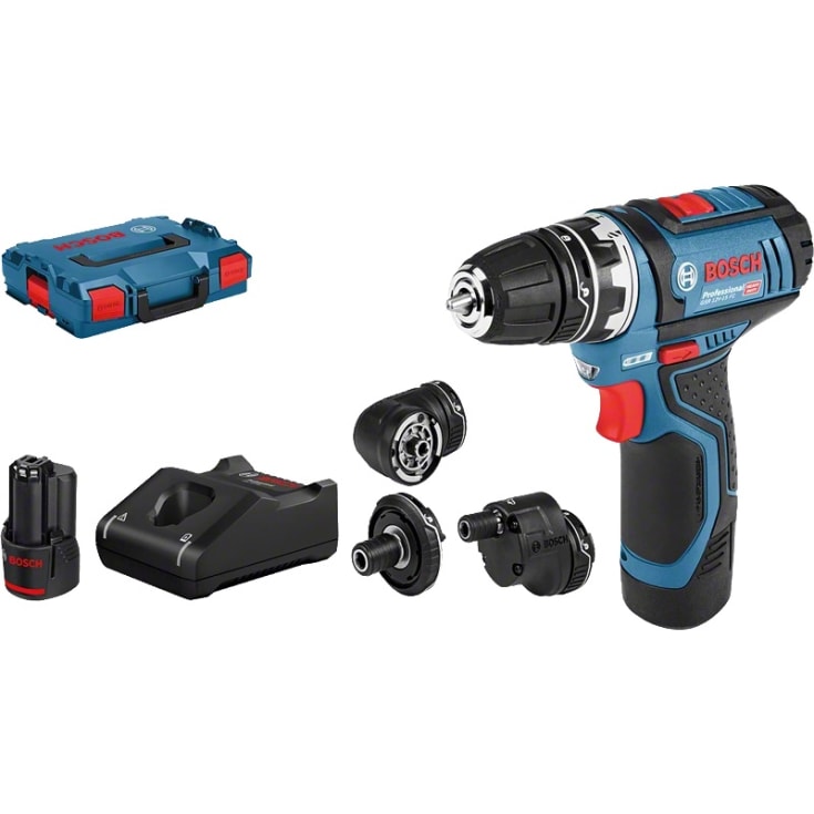 Bosch Professional bore-skrumaskine GSR 12V-15 FC i kasse, m. 2 batteri