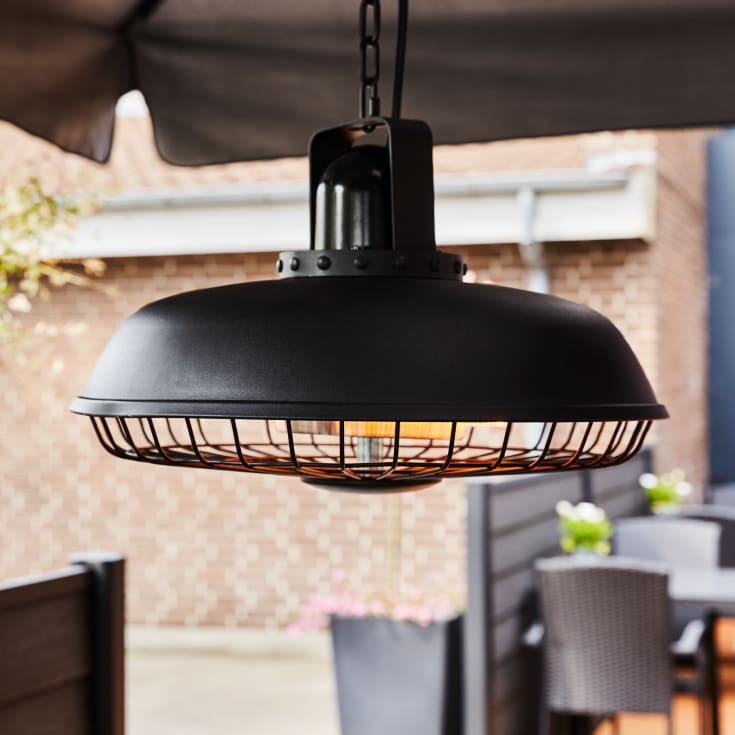 Hortus terrassvärmare, takmonterad, 600/1200/1800W, svart