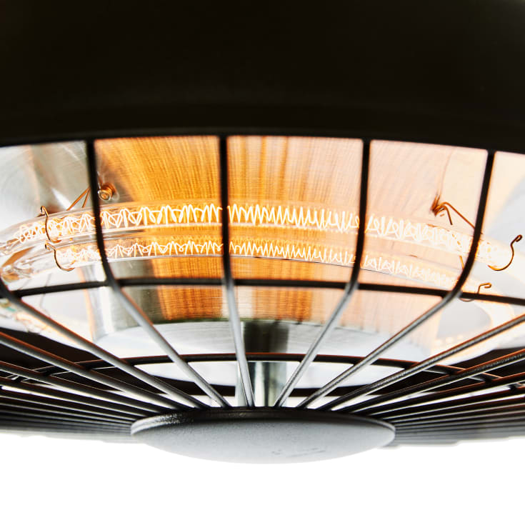 Hortus terrassevarmer, takmontert , 600/1200/1800W, sort