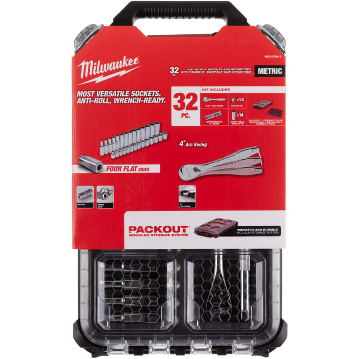 Milwaukee topnøglesæt 3/8" i Packout™, 32 dele