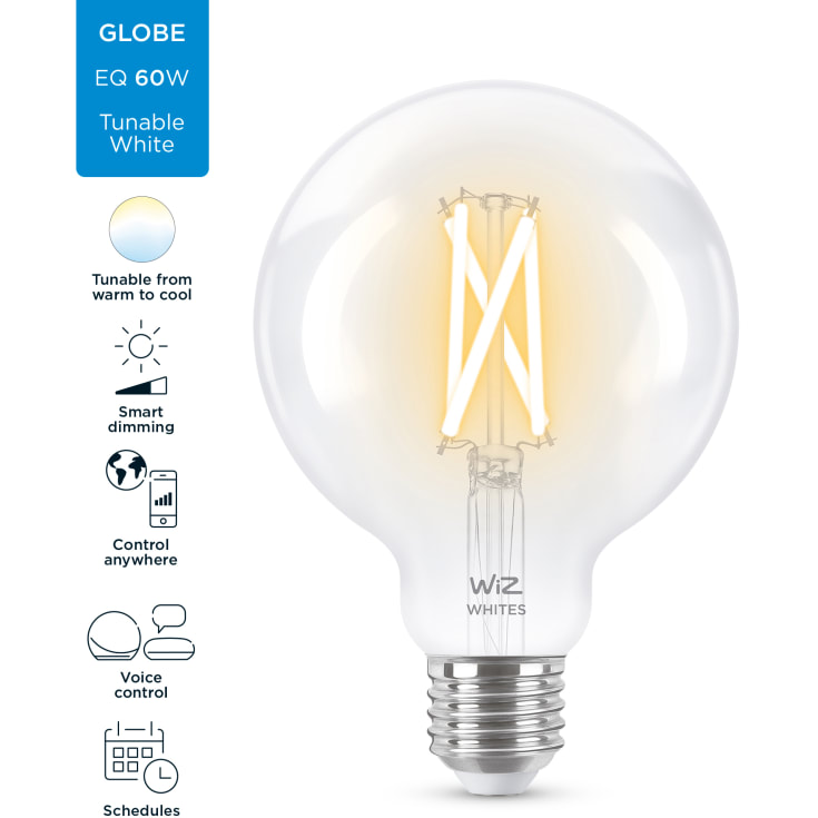 Wiz E27 globepære, 2700K-6500K, 7W, Ø9,5 cm
