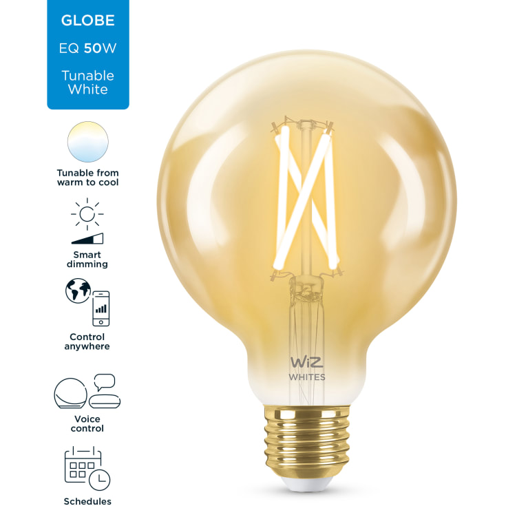 Wiz E27 globepære, 2000K-5500K, 7W, Ø9,5 cm