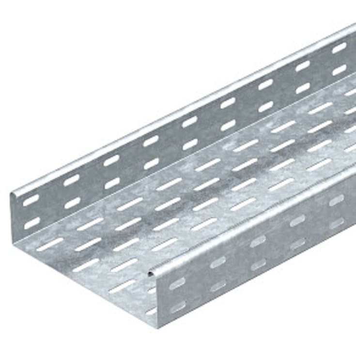 3 meter Kabelbakke MKS 60x100 Perforeret med samlesæt MKS 610 FS galvaniseret