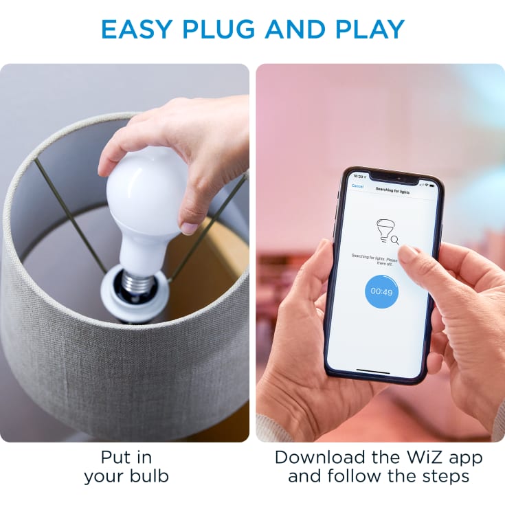 Wiz E27 standardpære, fargeendring + hvit