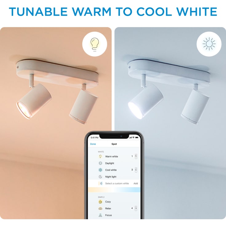 Wiz Imageo spotlampe, justerbar hvid, hvid