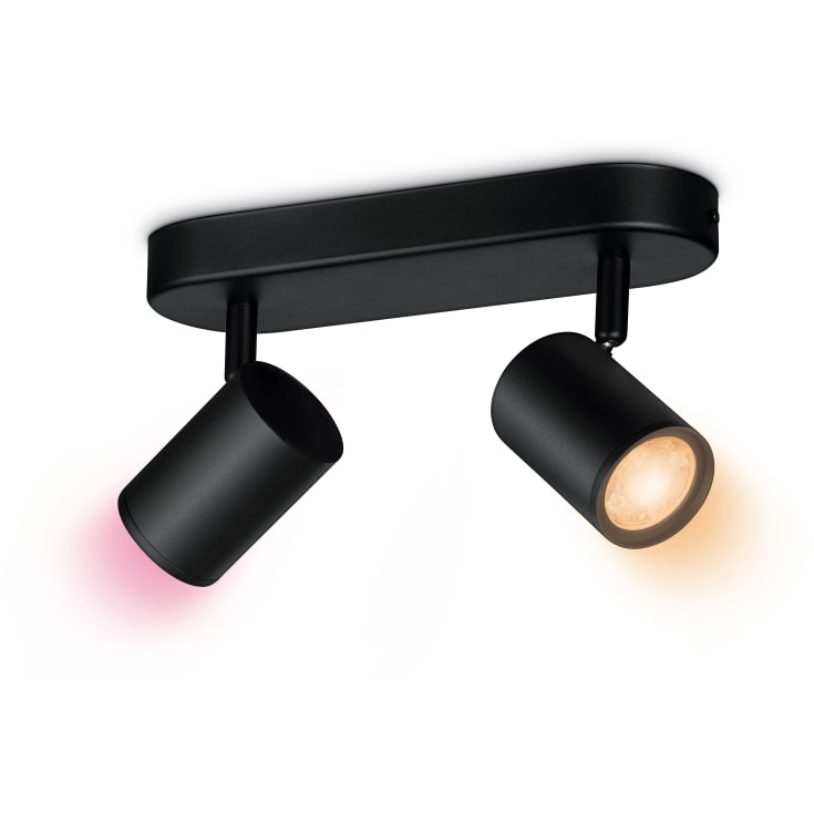 Wiz Imageo spotlampe, farveskift + hvid, sort