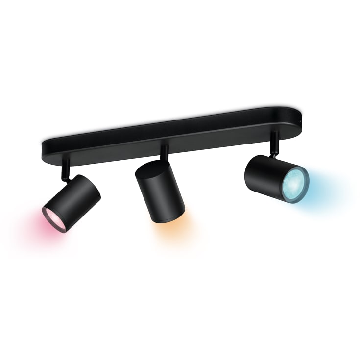 Wiz Imageo spotlampe, farveskift + hvid, sort