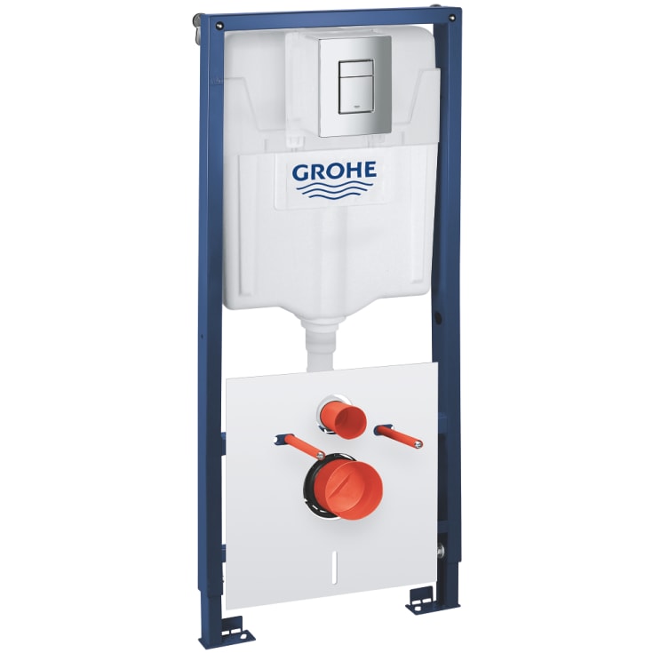 Grohe Solido 4i1 inbyggnadscistern, 113 cm, spolplatta, krom