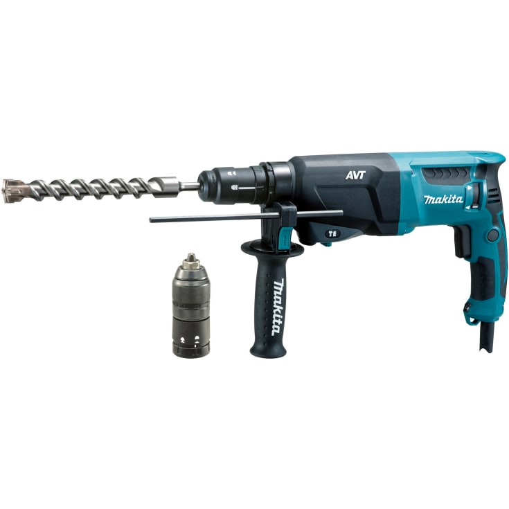 Makita Bore-/Mejselhammer SDS+ m/Selvspændende borepatron 800 watt, 230 volt