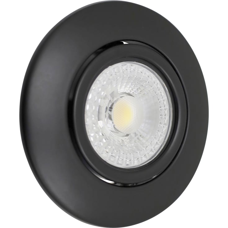 Nordtronic Long Life GU10 spotpære, 5W, GU10, dimbar, matt svart